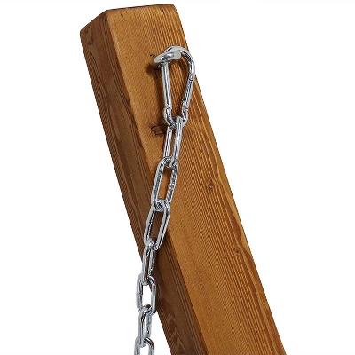 Sunnydaze Decor Sunnydaze Heavy-Duty Two-Person Curved Larch Wood Hammock Stand Only - Image 2