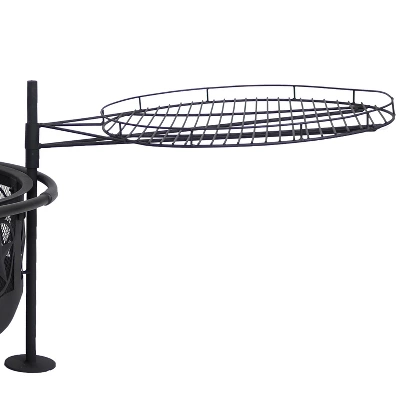 Sunnydaze Decor Sunnydaze Outdoor Portable Camping Or Backyard Steel Large All Star Fire Pit Bowl With Spark Screen And Cooking Grate - 30" - Black - Image 2