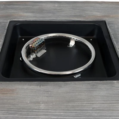 Sunnydaze Decor Sunnydaze Outdoor Smokeless Patio Propane Gas Fire Pit Table With Lava Rocks - 30" Square - Image 4