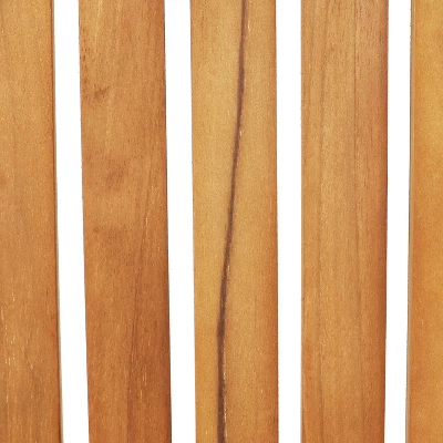 Sunnydaze Decor Sunnydaze Outdoor Solid Teak Wood Slat-Back Patio Dining Armchair - Image 5