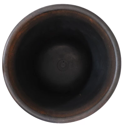 Sunnydaze Decor Sunnydaze Indoor/Outdoor Patio, Garden, Or Porch Weather-Resistant Double-Walled Laurel Flower Pot Planter - 13" - Rust Finish - Image 5