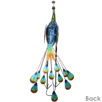 Sunnydaze Decor Sunnydaze Metal Peacock Outdoor Garden Yard Art Statue Sculpture - 34" - Image 5