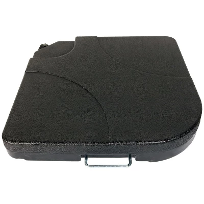 Sunnydaze Decor Sunnydaze Outdoor Heavy-Duty Fillable Cantilever Offset Cross Style Patio Umbrella Base Weight Plates - Black - 4pk - Image 3