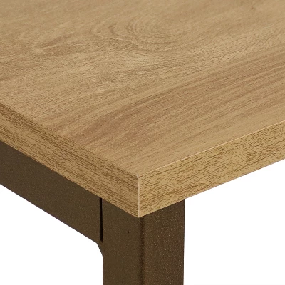 Sunnydaze Decor Sunnydaze Industrial-Style, 3-Shelf Sofa Table With Removable Serving Tray - Brown - 28.25 In - Image 9