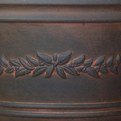 Sunnydaze Decor Sunnydaze Indoor/Outdoor Patio, Garden, Or Porch Weather-Resistant Double-Walled Laurel Flower Pot Planter - 13" - Rust Finish - Image 6