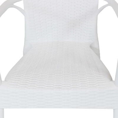 Sunnydaze Decor Sunnydaze Faux Wood Design Plastic All-Weather Commercial-Grade Segesta Indoor/Outdoor Patio Dining Chair - Image 2