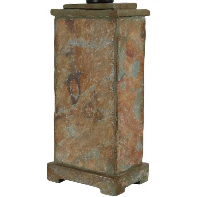 Sunnydaze Decor Sunnydaze Contemporary Natural Slate And Fabric Cream Shade Indoor/Outdoor Weather-Resistant Table Lamp - Image 7