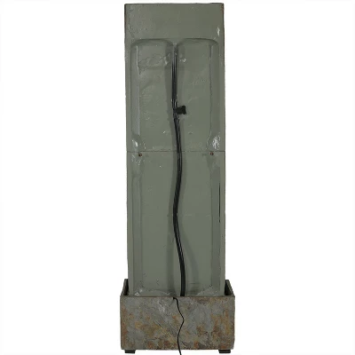 Sunnydaze Decor Sunnydaze 48"H Electric Natural Slate And Copper Accents Descending Staircase Outdoor Water Fountain With LED Light - Image 5