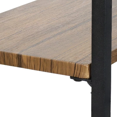 Sunnydaze Decor Sunnydaze 4 Shelf Iron And Veneer Over The Toilet Etagere Bathroom Storage Cabinet Space Saver - Image 4