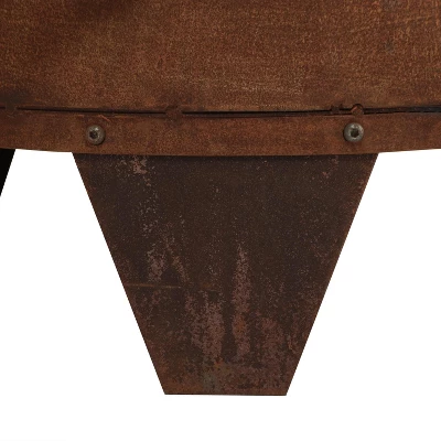 Sunnydaze Decor Sunnydaze Outdoor Backyard Large Freestanding Oxidized Steel Wood-Burning Fire Pit Chiminea - 70" - Rust Finish - Image 5