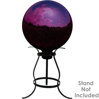 Sunnydaze Decor Sunnydaze Indoor/Outdoor Reflective Mirrored Surface Garden Gazing Globe Ball With Stemmed Bottom And Rubber Cap - 10" Diameter - Image 3