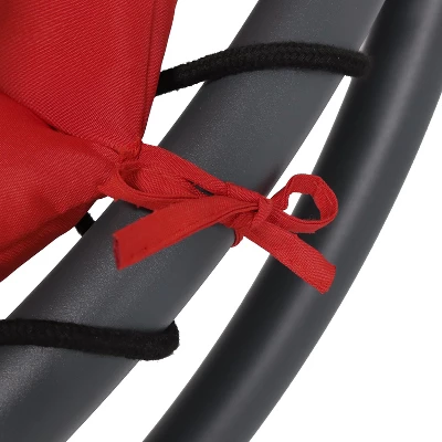 Sunnydaze Decor Sunnydaze Outdoor Hanging Chaise Floating Lounge Chair With Canopy Umbrella And Stand - Image 7