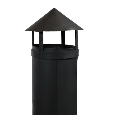 Sunnydaze Decor Sunnydaze Outdoor Backyard Patio Steel Wood-Burning Fire Pit Chiminea With Rain Cap, Wood Grate, And Fire Poker - 56" - Black - Image 2