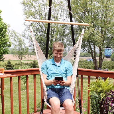 Sunnydaze Decor Sunnydaze Lightweight Cotton/Nylon Rope Outdoor Mayan Hammock Chair - Image 7