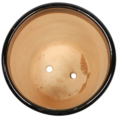 Sunnydaze Decor Sunnydaze Indoor/Outdoor Captivating Vista Decorative Glazed Ceramic Planters For Greenery Or Flowers - 11.5" - Image 2