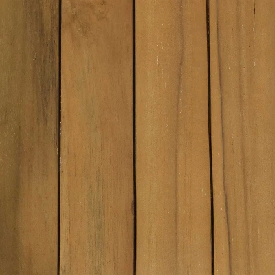 Sunnydaze Decor Sunnydaze Outdoor Solid Teak Wood With Light Stained Finish Square Patio Dining Table - 32" - Light Brown - Image 2