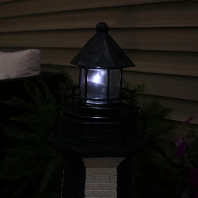 Sunnydaze Decor Sunnydaze Outdoor Backyard Garden Nautical Lighthouse Solar LED Pathlight Statue Figurine - 36" - Image 9