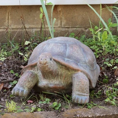 Sunnydaze Decor Sunnydaze Indoor/Outdoor Glass Fiber Reinforced Concrete Talia The Tortoise Patio Garden Yard Entryway Decorative Statue - 29" - Image 3