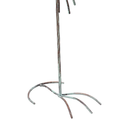 Sunnydaze Decor Sunnydaze Patina Crane Metal Outdoor Detailed Garden Statue - Brown/Blue - 2pc - Image 5
