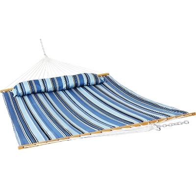 Sunnydaze Decor Sunnydaze Two-Person Quilted Fabric Hammock With Spreader Bars - 450 Lb Weight Capacity - Image 16