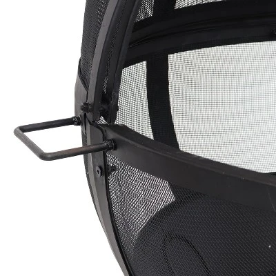 Sunnydaze Decor Sunnydaze Outdoor Portable Camping Or Backyard Flaming Sphere Ball Fire Pit With Built-In Spark Screen - 30" - Black - Image 2