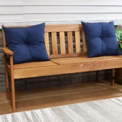 Sunnydaze Decor Sunnydaze Indoor/Outdoor Weather-Resistant Polyester Square Tufted Pillow With Zipper Closures - 19" - 2pk