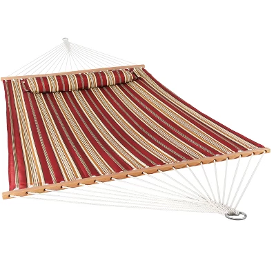 Sunnydaze Decor Sunnydaze Two-Person Quilted Fabric Hammock With Spreader Bars - 450 Lb Weight Capacity - Image 12