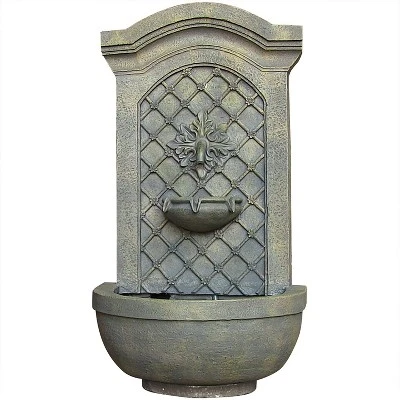 Sunnydaze Decor Sunnydaze 31"H Electric Polystone Rosette Leaf Outdoor Wall-Mount Water Fountain - Image 5