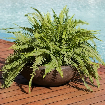 Sunnydaze Decor Sunnydaze Indoor/Outdoor Patio, Garden, Or Porch Weather-Resistant Double-Walled Percival Flower Pot Planter - 20.75" - Sable Finish