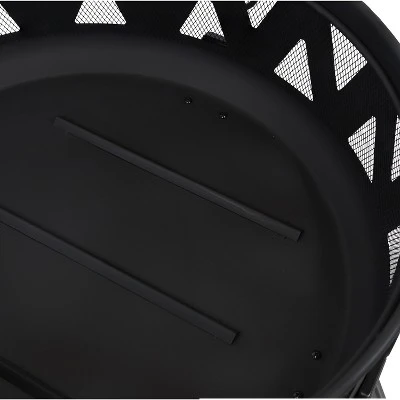 Sunnydaze Decor Sunndyaze Outdoor Steel Fire Pit Nordic Inspired, 34-Inch - Image 6