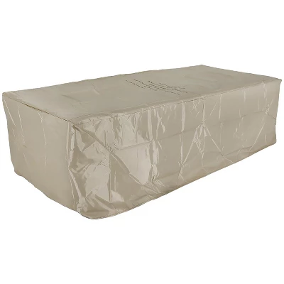 Sunnydaze Decor Sunnydaze 55,000 BTU Rectangular Outdoor Propane Gas Fiberglass Fire Pit Table With Lava Rocks - 56" L - Brown - Image 5