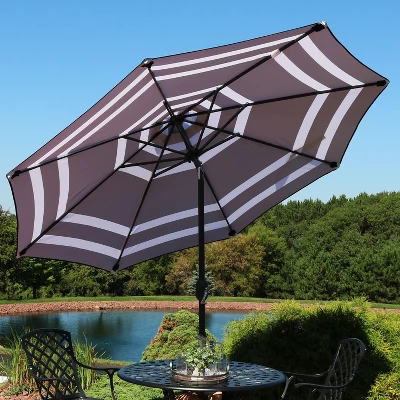 Sunnydaze Decor Sunnydaze Outdoor Aluminum Patio Umbrella, Tilt, And Crank - 9' - Image 6