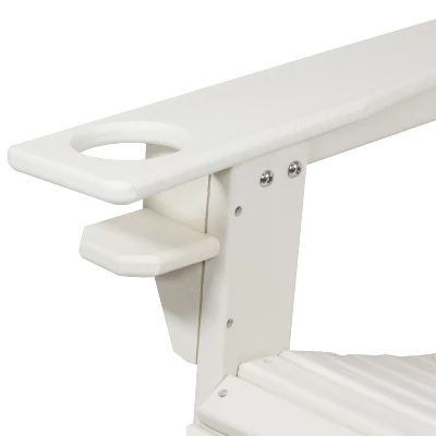 Sunnydaze Decor Sunnydaze Outdoor Lake Style Adirondack Chair With Cup Holder - Image 2