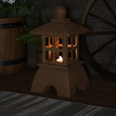 Sunnydaze Decor Sunnydaze 23"H Electric Resin Zen Lantern Outdoor Water Fountain With LED Lights - Image 6