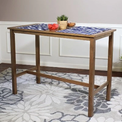 Sunnydaze Decor Sunnydaze Indoor Wooden Arnold Counter-Height Dining Table For The Kitchen Or Dining Room - Weathered Oak Finish