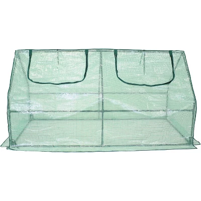Sunnydaze Decor Sunnydaze Outdoor Portable Plant Shelter Mini Greenhouse With Double Zipper Doors And Cover - Green - Image 9