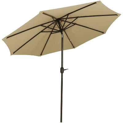 Sunnydaze Decor Sunnydaze Outdoor Aluminum Solution-Dyed Sunbrella Patio Umbrella With Auto Tilt And Crank - 9' - Image 8