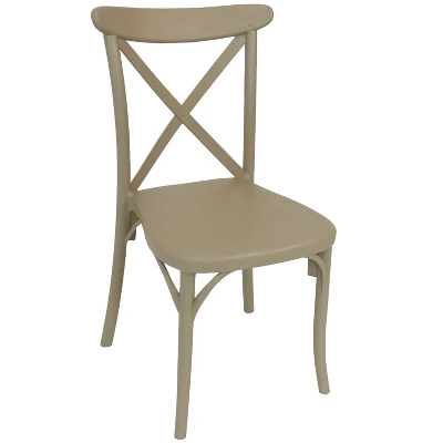 Sunnydaze Decor Sunnydaze All-Weather Commercial-Grade Bellemead Indoor/Outdoor Patio Furniture Dining Set With Square Table With Folding Top, Tan, 5pc - Image 5