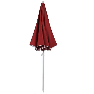 Sunnydaze Decor Sunnydaze Outdoor Travel Portable Beach Umbrella With Tilt Function And Push Open/Close Button - 5' - Image 11