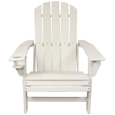 Sunnydaze Decor Sunnydaze Outdoor Lake Style Adirondack Chair With Cup Holder - Image 7