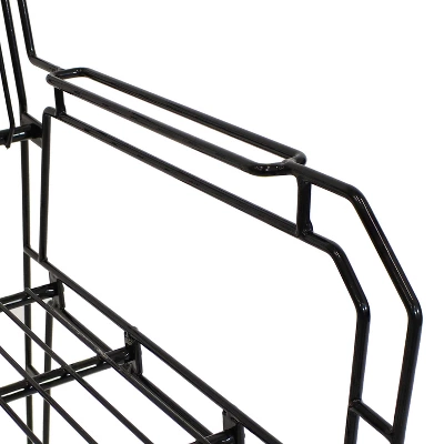 Sunnydaze Decor Sunnydaze Indoor/Outdoor Modern Furniture Steel Wire Patio Bench - Black - 30.75" H - Image 4