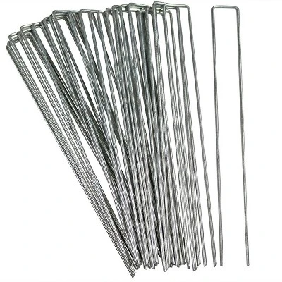 Sunnydaze Decor Sunnydaze Outdoor Lawn And Garden Galvanized Steel Staple Stakes For Landscape Fabric, Fences, And Sod - 12" - Image 4