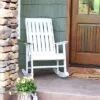 Sunnydaze Decor Sunnydaze Outdoor Rustic Comfort HDPE Rocking Chair - 300 Lb Capacity