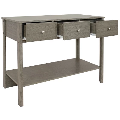 Sunnydaze Decor Sunnydaze MDF Indoor Entryway Console Table With 3 Drawers - 30" H - Thunder Gray - Image 8