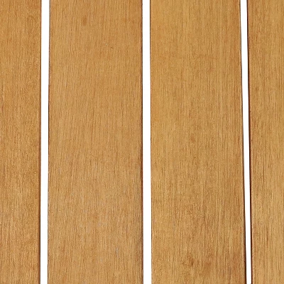 Sunnydaze Decor Sunnydaze Outdoor Meranti Wood With Teak Oil Finish Wooden Rectangular Accent Coffee Table - 35" - Brown - Image 3