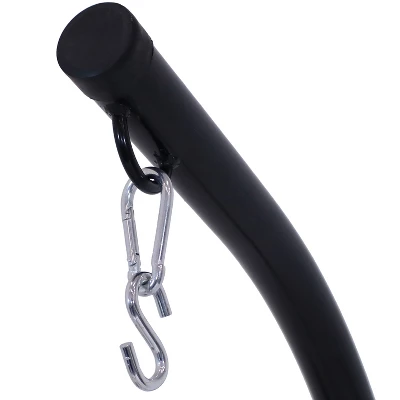 Sunnydaze Decor Sunnydaze Indoor/Outdoor Steel Metal C-Stand Hammock Chair Stand Only - Black - 300 Lb Weight Capacity - Image 2