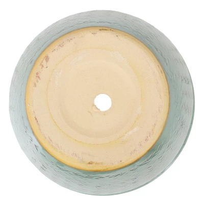 Sunnydaze Decor Sunnydaze Indoor/Outdoor Ocean Villa Decorative Glazed Ceramic Planters For Greenery Or Flowers - 11.75" - Image 2