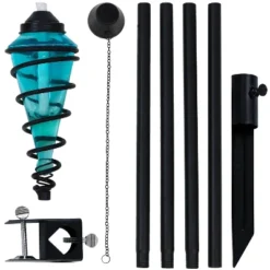 Sunnydaze Decor Sunnydaze Outdoor Adjustable Height Glass And Metal Swirl Patio And Lawn Torch Set