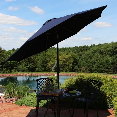 Sunnydaze Decor Sunnydaze Outdoor Aluminum Solution-Dyed Sunbrella Patio Umbrella With Auto Tilt And Crank - 9' - Image 5