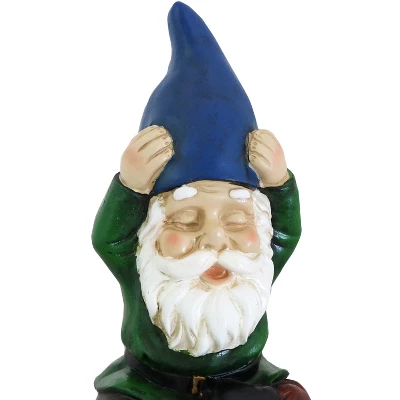 Sunnydaze Decor Sunnydaze Sage The Yoga Garden Gnome Lightweight Indoor/Outdoor Resin Lawn And Garden Statue - 11" H - Image 2